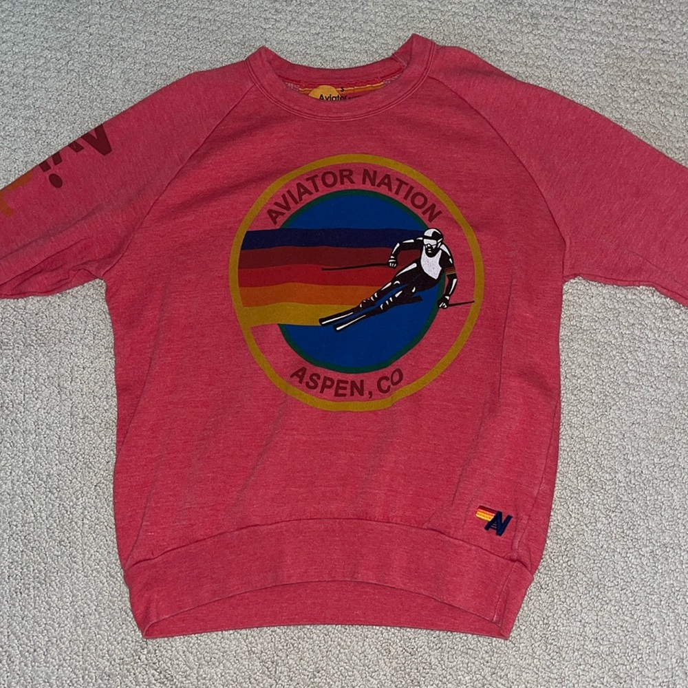 Aviator Nation red crewneck